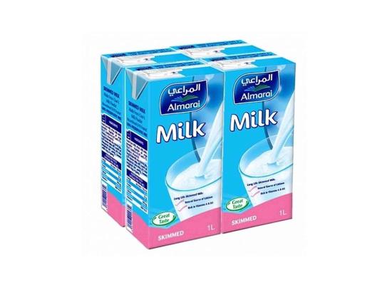 Almarai Milk Fat Free, 1L Pack of 4